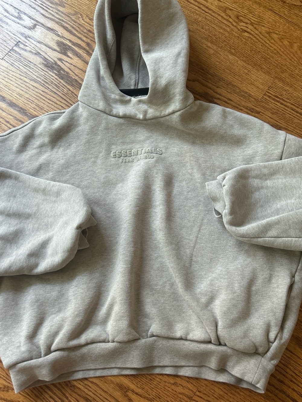 Essentials beige kids hoodie - Picture 4 of 9